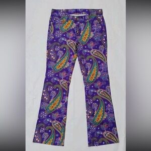 Loudmouth Women’s Sz 8 Paisley Purple Pattern Golf Pants Lily Pulitzer Etro GUC